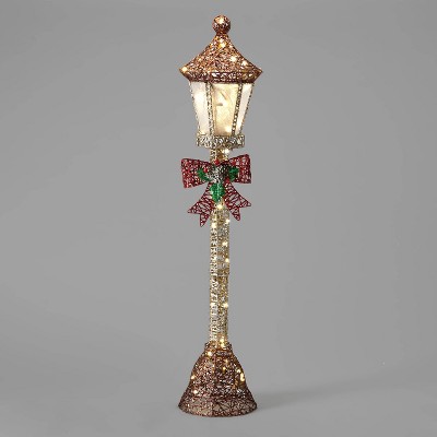 48in Rattan-Look Lamppost Christmas UL LED Novelty Sculpture - Wondershop™