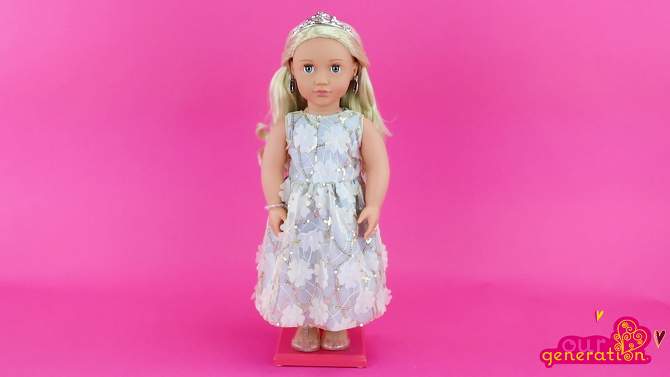 Our Generation Ellory with Tiara &#38; Floral Gown Outfit 18&#34; Fashion Doll, 2 of 11, play video
