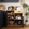 FUFU&GAGA Two-Tone Light & Dark Gray Kitchen Cabinet- Stylish Storage Solution Buffet Sideboard - 2 of 4