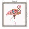 Amanti Art Summer Glow (Pink Flamingo) by Eva Watts Canvas Wall Art Print Framed 16 x 16-in. - 4 of 4