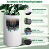 Round Planters Set of 2 with a Water Level Monitor, Self Watering Pots for Indoor and Outdoor Plants, Flower Pots for Living Room Black - 3 of 4