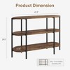 Entryway Console Table, 3 Tier Industrial Metal Sofa Table, Behind Couch Table - 2 of 4