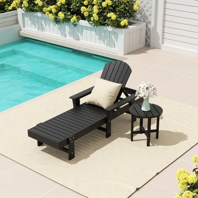 WestinTrends Dylan 2 Piece Adirondack Reclining Chaise Lounge With Arms