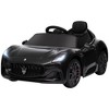 Qaba 12V Kids Electric Car, Maserati Gran Turismo Licensed Electric Car for Kids w/ Remote Control, Soft Start, LED Lights, Music, Horn, Black - 4 of 4