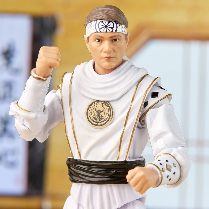 Power Rangers Lightning Collection Mighty Morphin X Cobra Kai Daniel LaRusso Morphed White Crane Ranger Action Figure (Target Exclusive), 4 of 15
