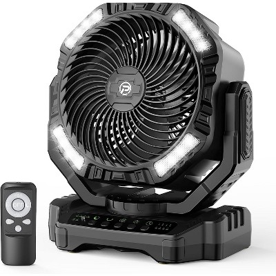 Panergy 40000mah Battery Operated Camping Fan, Rechargeable High Velocity  Floor Fan, Auto Oscillation Remote Control Timer - Cordless For Car : Target