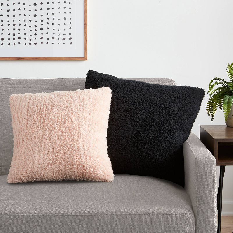 Faux Shearling Square Pillow - Room Essentials™, 3 of 8