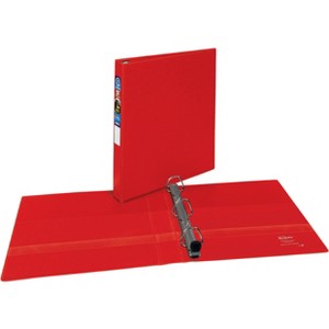 Avery Heavy-Duty Binder, 1" One-Touch Rings, 275-Sheet Capacity, DuraHinge, Red (79589) - 1 of 4