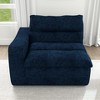 DOMETOUR Lazy floor sofa, modern floor lounge chair with left arm, comfortable beanbag sofa, suitable for living room bedroom office - Blue - 2 of 4