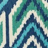Marco Floral Medallion Patio Rug Navy/Green - Captiv8e Designs - 3 of 4