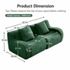 Aukfa Modular Teddy Fabric Sofa,Convertible Modular Sectional Sofa Set with 2 Ottomans, 2-Seats Soft Boneless Design for Living Room - 4 of 4