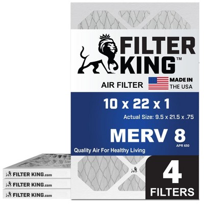 Filter King MERV 8 HVAC Air Filters 16x20x1, 4 Pack, Made In USA, Actual Size 15.5x19.5x.75, Lasts Up To 90 Days - Foto 4