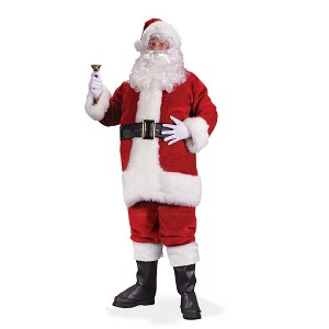 Fun World White and Red Regency Plush Santa Claus  Adult Christmas Costume Suit - Plus Size - 1 of 4