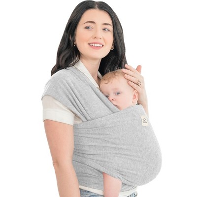 Image of KeaBabies Original Baby Wraps Carrier, Baby Sling Carrier, Stretchy Infant Carrier for Newborn, Toddler (Light Heather)
