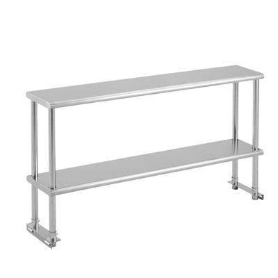 Commercial Work Table with Casters and Backsplash, Heavy Duty Stainless Steel Prep Table for Kitchen, Utility Workbench