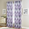 RT Designer Collection Fern Foil Printed Doily Luxurious Decorative Grommet Curtain Panel 54" x 90" Lilac - 2 of 4