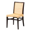 bali & pari Lingga Modern Bohemian Dark Brown Mahogany Wood and Natural Rattan Dining Chair - 2 of 4