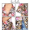 HAPPY BAY Women's Button Down Blouses Casual Summer Party Blouse Shirt Leopard Print Blouses Short Sleeve Shirts Hawaiian Dresses - 4 of 4