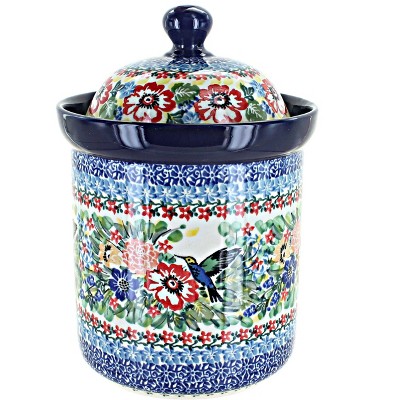 Blue Rose Polish Pottery 492 Ceramika Medium Canister
