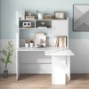 Tangkula L-Shaped Desk w/ Open Storage Hutch Corner Computer Desk w/ Shelves & Cabinet - 3 of 4