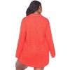 Women's Plus Size Long Sleeve Nightgown - White Mark - 3 of 3
