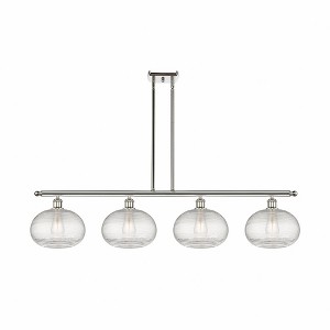 Ithaca - 4 Light Stem Hung Island In Industrial Style-10 Inches Tall and 48.25 Inches Wide - 1 of 1