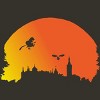 Junior's Design By Humans Halloween witch silhouette By InfaredDesigns T-Shirt - 2 of 3