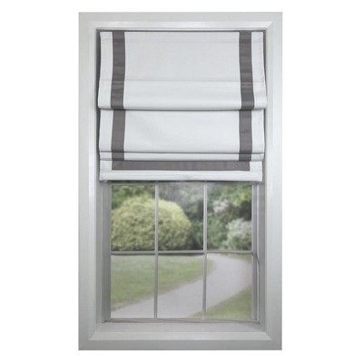 Versailles Valentina Cordless Roman Blackout Shades For Windows Insides/Outside Mount Grey