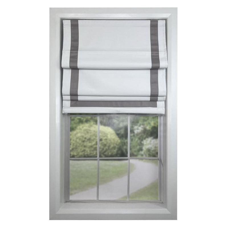 Versailles Valentina Cordless Roman Blackout Shades For Windows Insides/Outside Mount Grey, 1 of 7