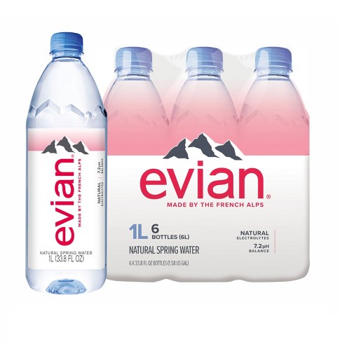 Evian Natural Spring Water - 6pk/33.8 fl oz Bottles