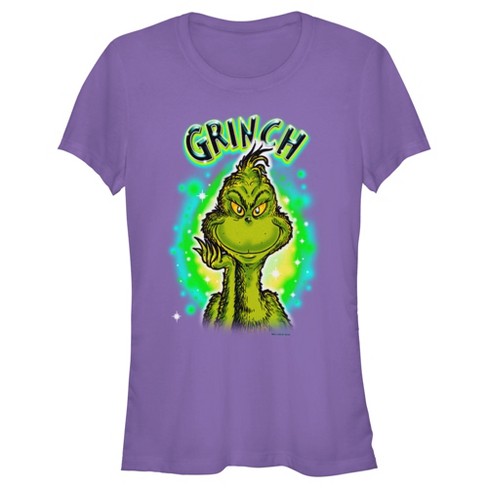 Junior's Dr. Seuss Airbrush Grinch T-Shirt - image 1 of 4