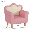 FONTOI Kids Upholstered Sofas, Princess Armchair for Children, Petal-Shaped Toddler Sofa for Toddlers' Bedroom Playroom, Pink&White, 21.7"*26.2"*17.3" - 2 of 4