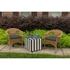 Casual Cushion Solid Sunbrella Fabric 1-Piece Indoor/Outdoor Wicker Seat Pad Cushion, 19.5"W x 19.5"L - 2 of 4