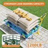 Heavy-Duty 2-in-1 Garden Wagon Utility Steel Cart with All-Terrain Tires and Removable Mesh Side Panels - 3 of 4