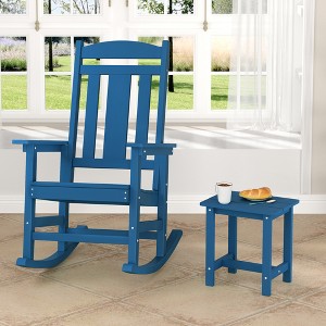 Arceso Outdoor Rocking Chair and Side Table Set, Weather Resistant Proch Rocker for Adult - 1 of 4