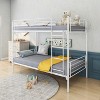 Bunk Bed with Trundle Metal Bunkbeds with Ladder and Full-Length Guardrail - 3 of 4