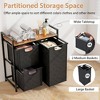 Tangkula Freestanding Laundry Hamper Basket Organizer w/ 3 Pull-Out Removable Bags - 4 of 4
