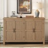 Lyngins Country-Inspired Vintage Sideboard Cabinet, 4-Door Storage Cabinet, Adjustable Shelves, Sturdy Pinewood Legs, Buffet Cabinet for Dining Room - 2 of 4