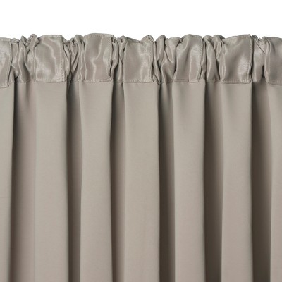 Elegant Gray Polyester Waterfall Rod Pocket Valance