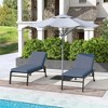 Resenkos Patio Chair Cushions, Outdoor Chair Pads,2 Patio Chaise Lounge Chair Cushions with Backrests, Replacement Patio Cushions, - 2 of 4