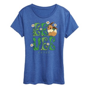 Women's - Pokémon - Eevee Floral Short Sleeve Graphic T-Shirt - 1 of 4