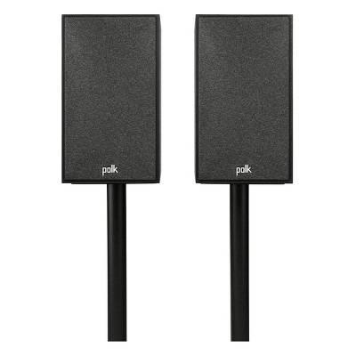 Polk Black MDF 2-Way Bookshelf Speakers with Dolby Atmos