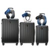 ROBOTIME Luggage, Suitcase Set with Double Spinner Wheels and U-Shaped Pillow, Large Capacity Case for Trips, 3PCS, Black, 30.31"*19.29"*11.82" - 3 of 4