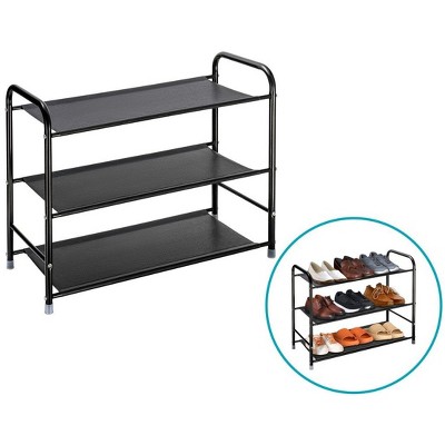 MPM 3-Tier Shoe Rack, Non-Woven Fabric Shoe Stand, Freestanding Storage Organizer, For Entryway, Closet, Doorway, Bedroo