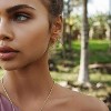 Gold Huggie Hoop Earrings 14K Gold Plated Dainty Cubic Zriconia Inlay Sleeper Tiny Delicate Boho Beach Simple Hypoallergenic Jewelry Gift for Her - 4 of 4