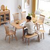 Anybear Natural Oak Wood for Dining Bench Table Bench for Living Room - 3 of 4