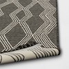 Modern Diamond Tapestry Rectangular Woven Outdoor Rug Charcoal Gray - Threshold™ - image 4 of 4