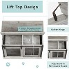 Dog Crate Furniture,Dog Kennel Furniture with Sliding Barn Door & Flip Top - 36" Large Pet Cage Divider 360° Wheels - 3 of 4