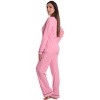 Just Love Women’s Cotton Pajama Set – Long Sleeve Top & Sleep Pants with Pockets – Soft Jersey Knit - 2 of 3