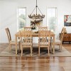 7-Piece Solid Wood Dining Set for 6 ,Rectangular Tables with Rubberwood Legs and Upholstered Wood Dining Chairs for Dining Room,Farmhouse - 2 of 4